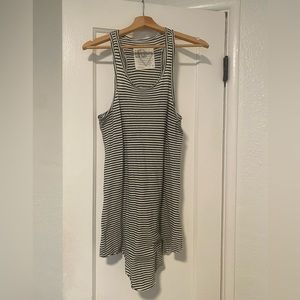 Frank and Eileen grey and white striped dress.